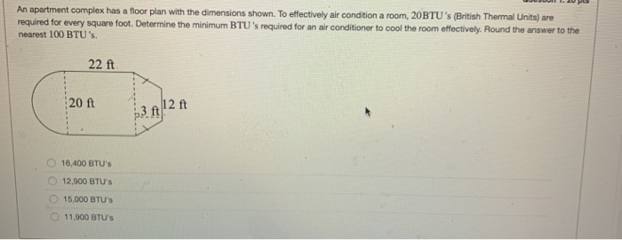 Solved An apartment complex has a floor plan with the | Chegg.com