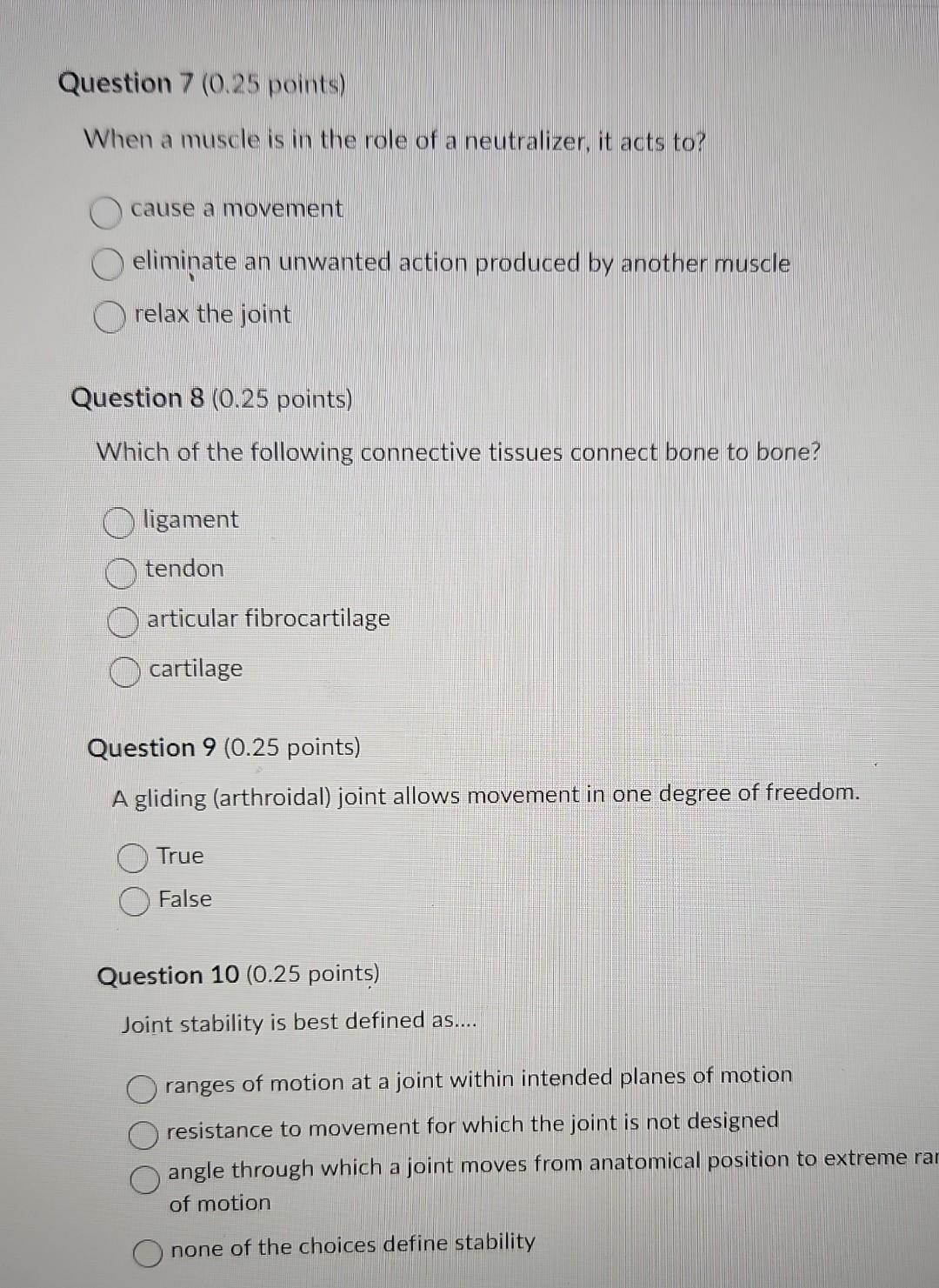 Solved When a muscle is in the role of a neutralizer, it