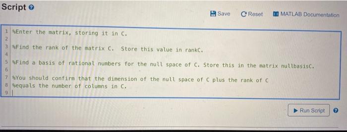 Solved MATLAB: Rank And Null Space In This Activity You Will | Chegg.com