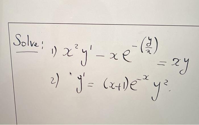 Solved is it separatable, homogeneous, or Exact? solve it | Chegg.com