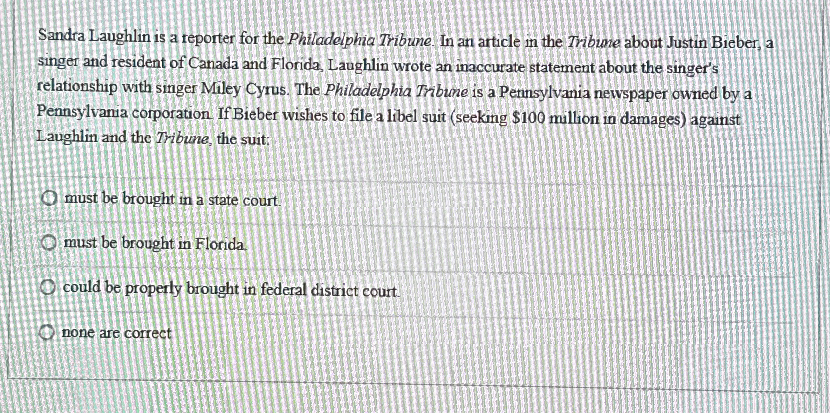 Solved Sandra Laughlin is a reporter for the Philadelphia | Chegg.com
