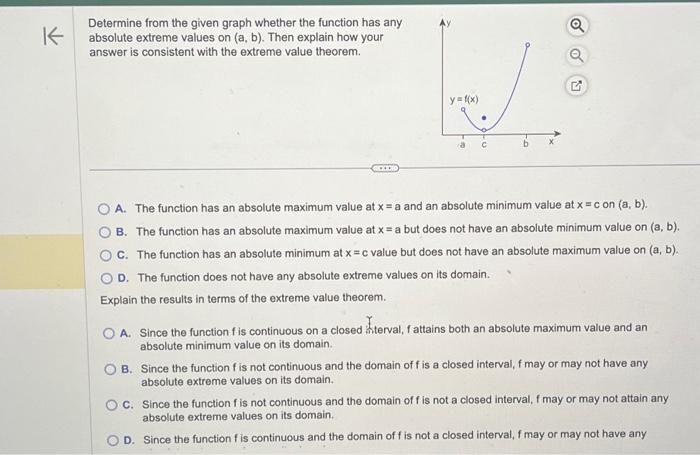 Solved Determine from the given graph whether the function | Chegg.com