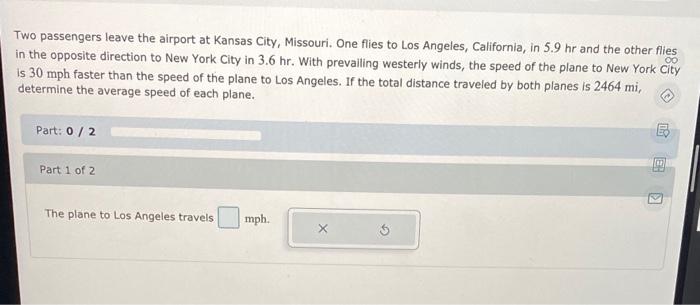 Solved Two passengers leave the airport at Kansas City Chegg