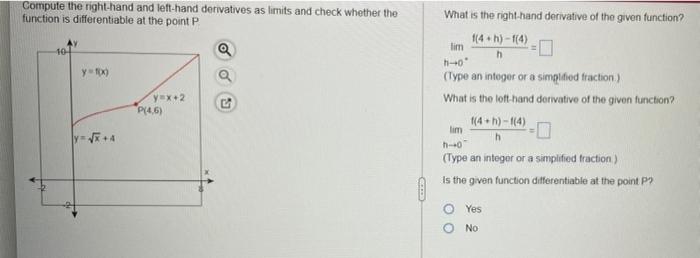 Solved Compute the right-hand and left-hand derivatives as | Chegg.com