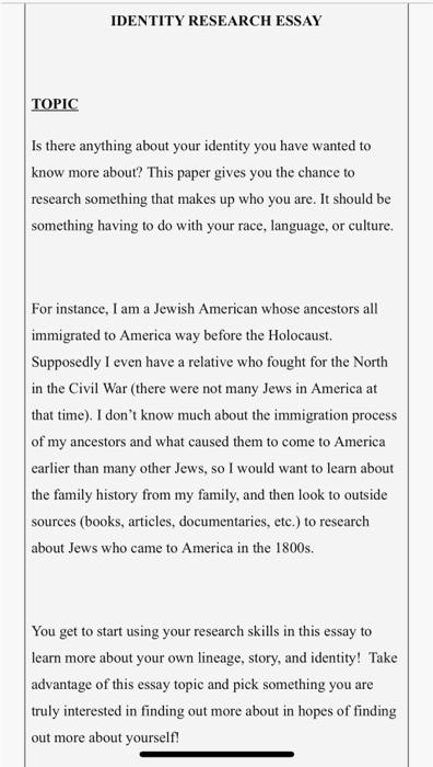 who am i essay introduction examples