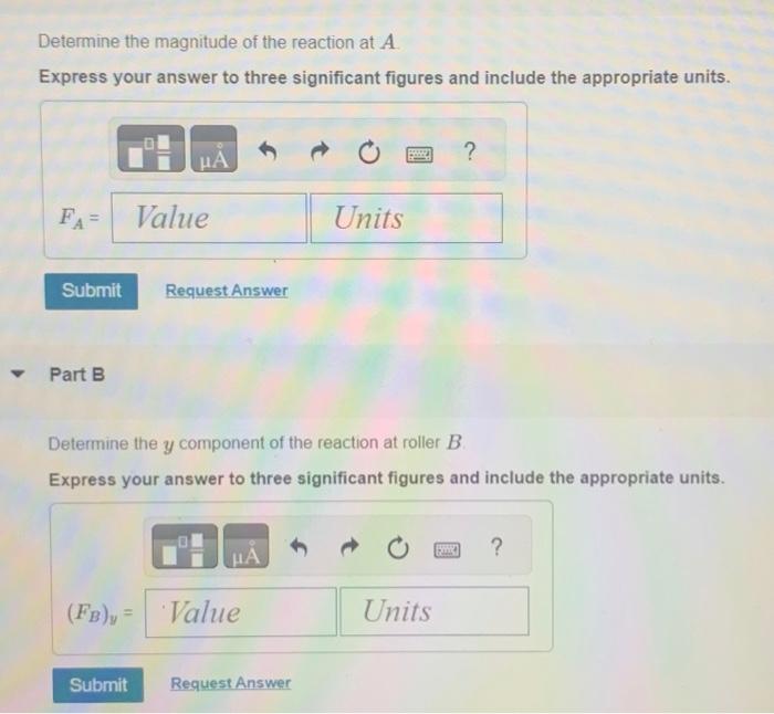 Solved Determine The Reactions At The Roller B, The Rocker | Chegg.com