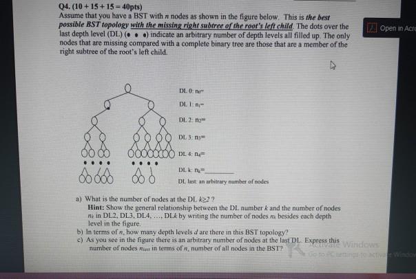 Solved a) Consider the recursive function below. Find, in | Chegg.com