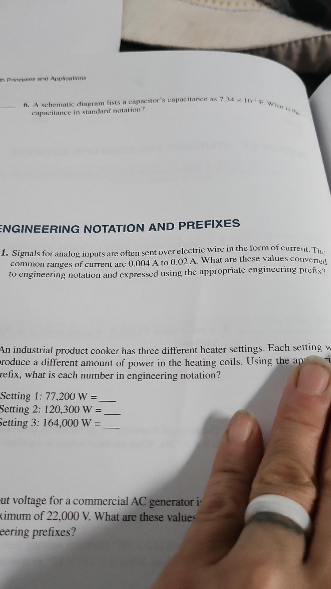 Solved 6. A schematic diagram lists a capacitor's | Chegg.com