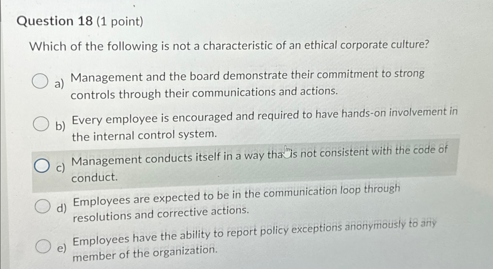 Solved Question 18 (1 ﻿point)Which of the following is not a | Chegg.com