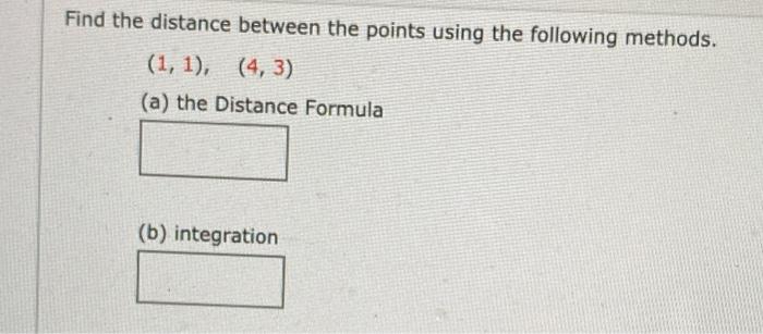 Solved Find the distance between the points using the | Chegg.com