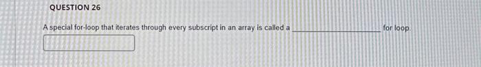Solved A special for-loop that iterates through every | Chegg.com