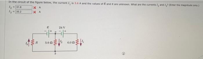 Solved In the circuit of the figure below, the current I, i | Chegg.com