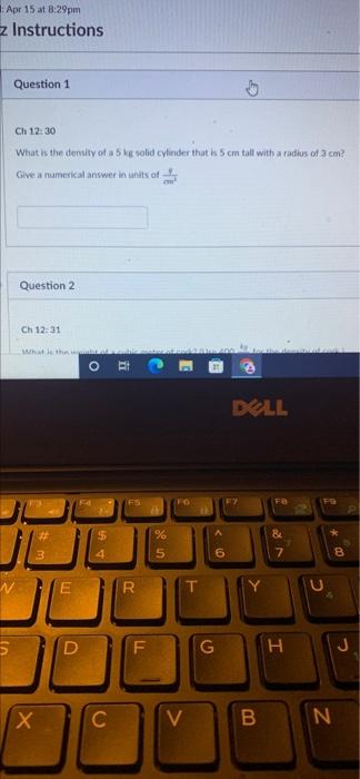 Solved Apr 15 at 8:29pm z Instructions Question 1 Ch 12:30 | Chegg.com