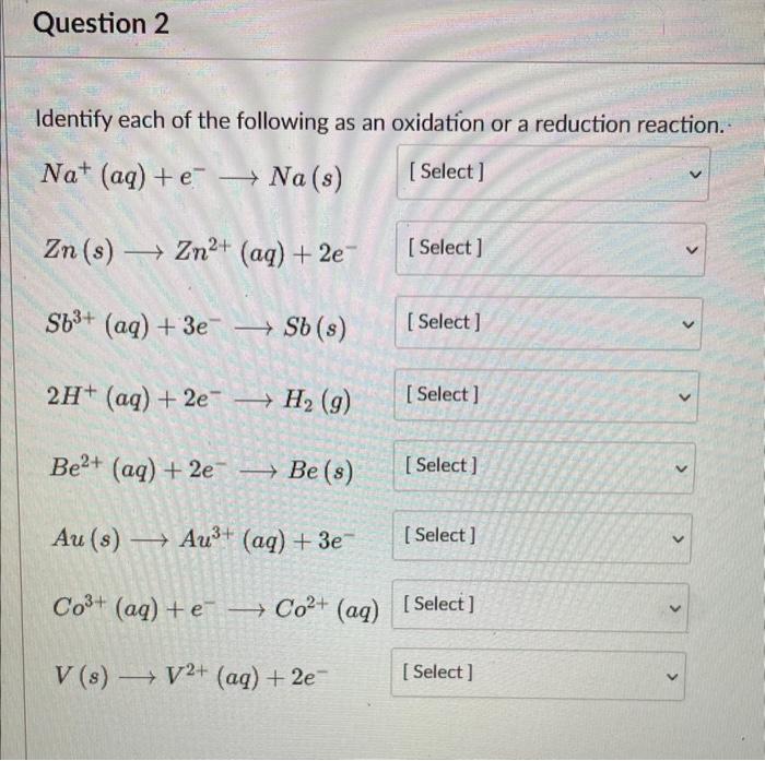 Solved Identify Each Of The Following As An Oxidation Or A | Chegg.com