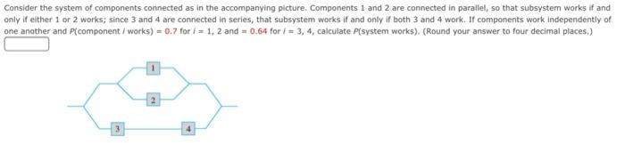 Solved Consider The System Of Components Connected As In The | Chegg.com