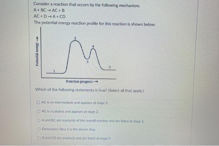 Solved Consider a reaction that occurs by the following | Chegg.com
