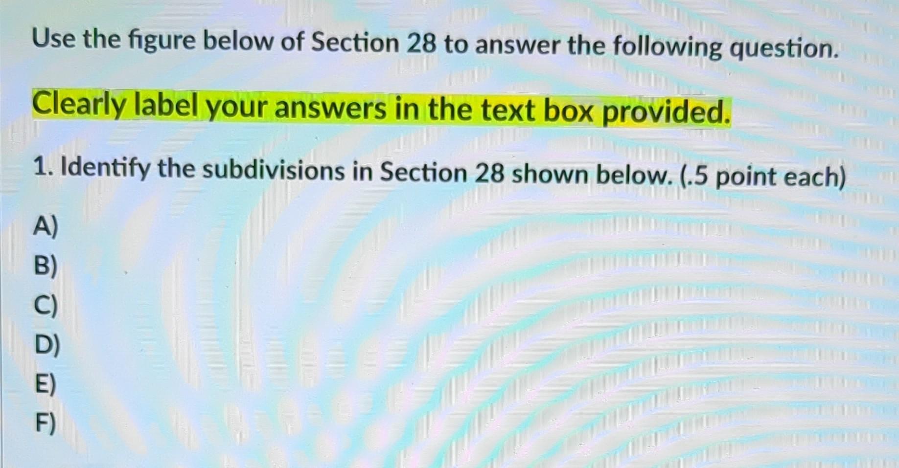 Solved Use the figure below of Section 28 to answer the | Chegg.com