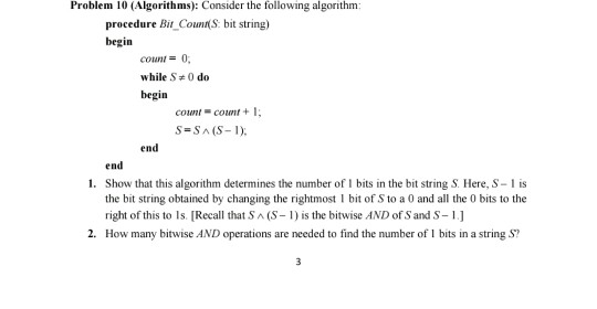Solved Problem 10 (Algorithms): Consider the following | Chegg.com