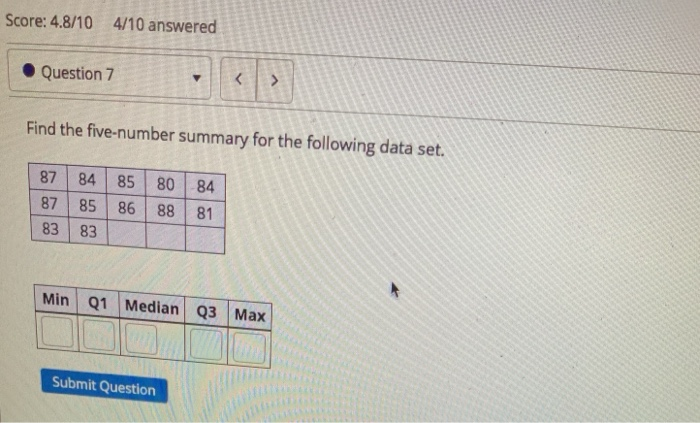 Solved Score: 4.8/10 4/10 answered Question 7 Find the | Chegg.com