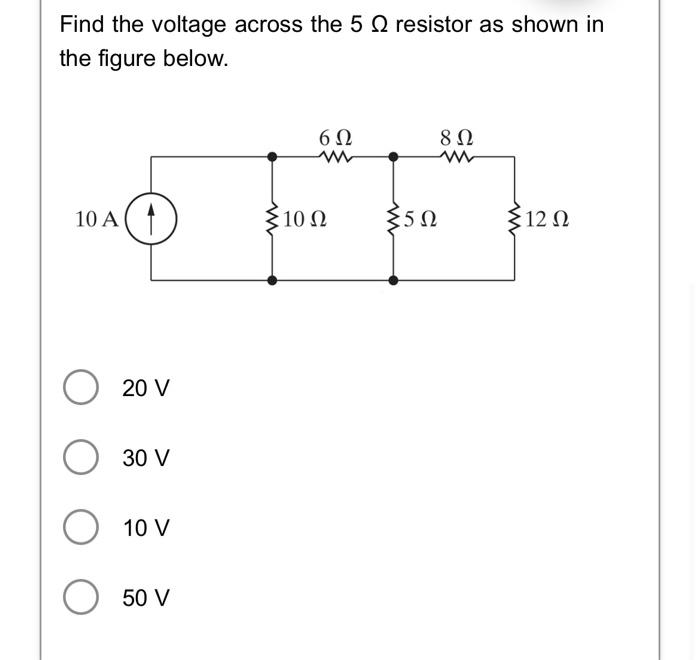 Solved Find The Voltage V As Shown In The Following Circuit | Chegg.com