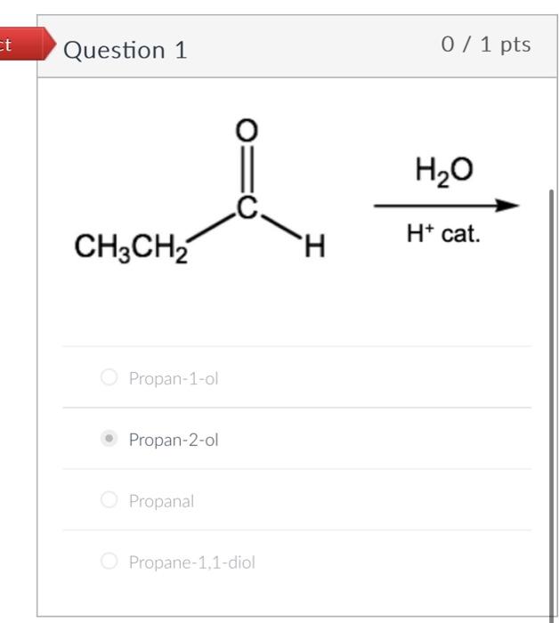 dehydration of propan 2 ol to propane