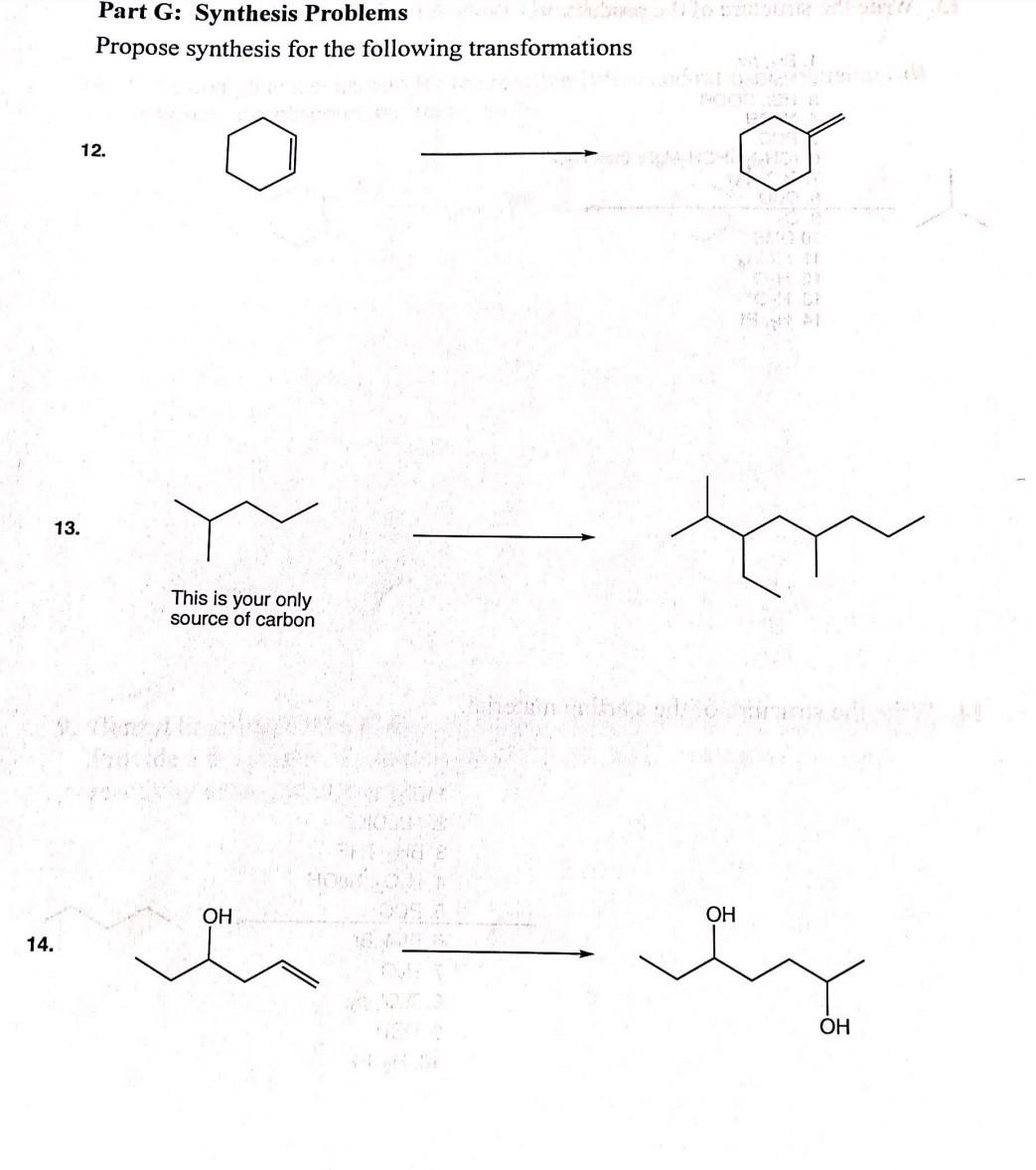 Solved Part G: Synthesis Problems Propose synthesis for the | Chegg.com
