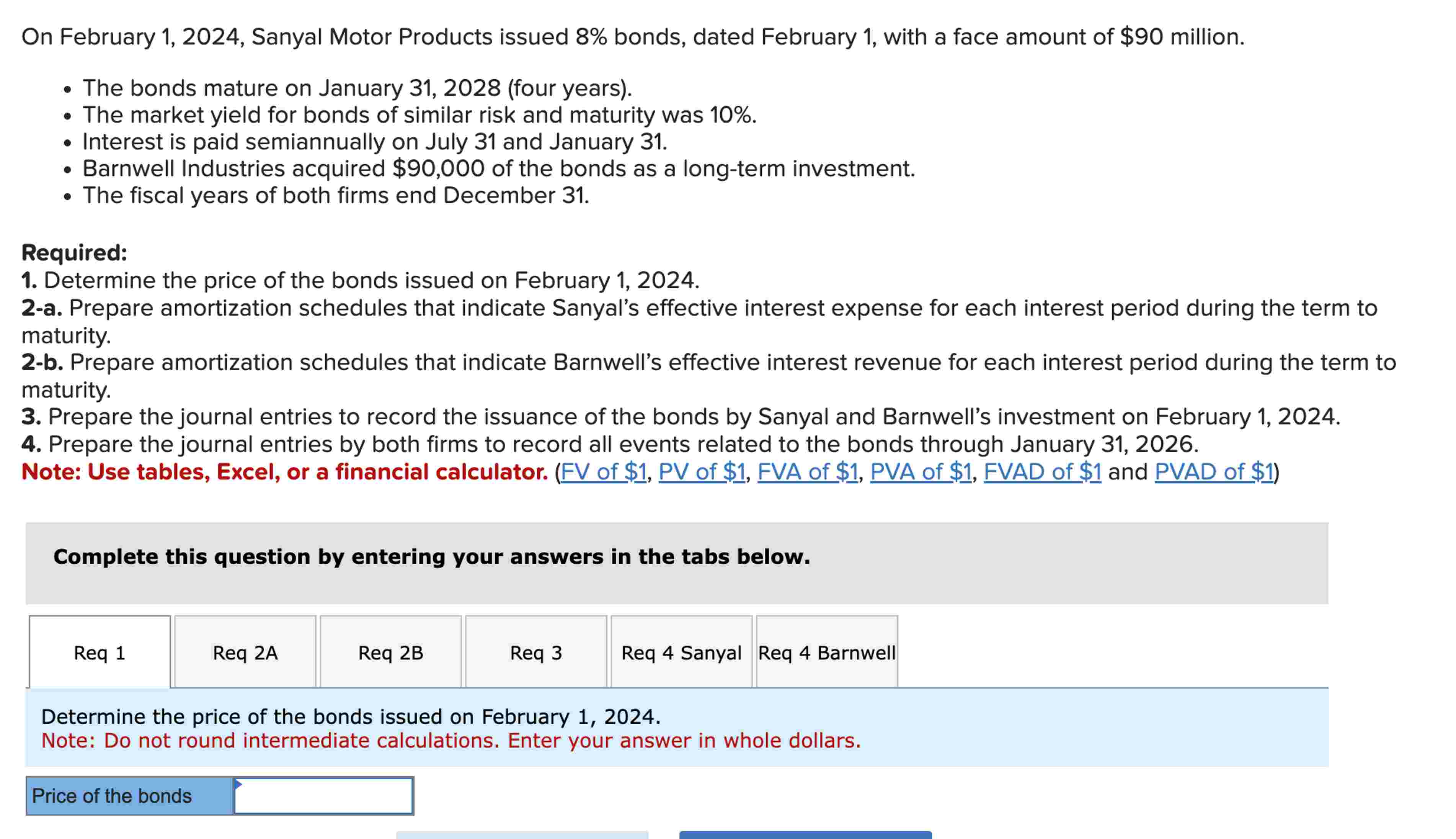 Solved On February 1, 2024, ﻿Sanyal Motor Products Issued 8% | Chegg.com