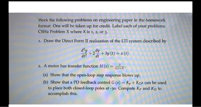 Iowa State Engineering Problems Paper Solved Work the following problems on engineering paper in | Chegg.com