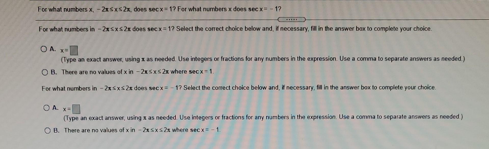 solved-for-what-numbers-x-2121-does-secx-1-for-what-chegg