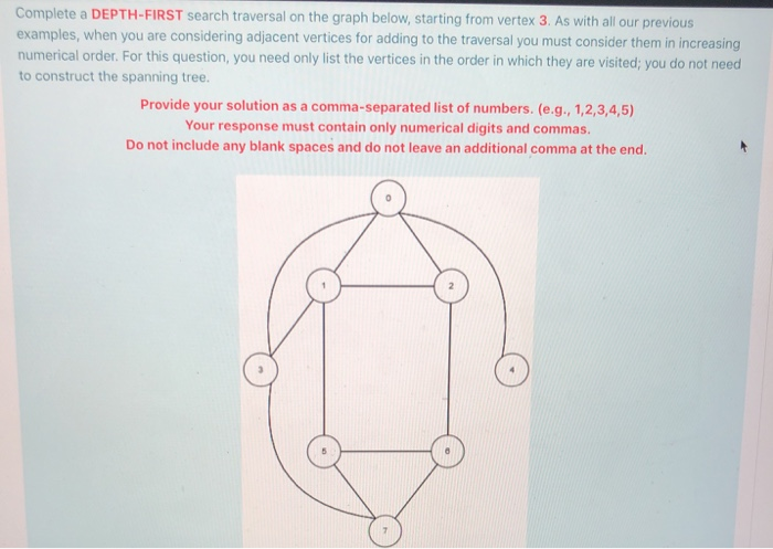 Solved Complete a DEPTH-FIRST search traversal on the graph | Chegg.com