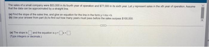 Solved The sales of a small company were $63,000 in its | Chegg.com
