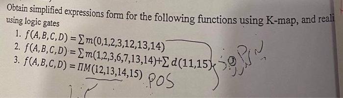 Solved Obtain simplified expressions form for the following | Chegg.com