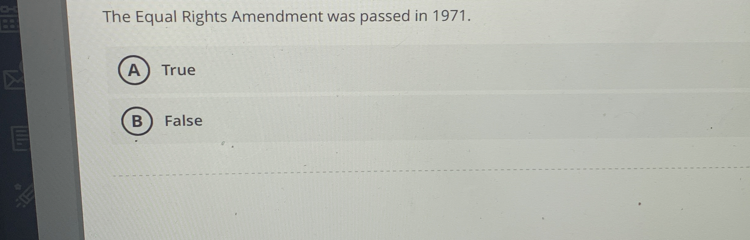 Solved The Equal Rights Amendment was passed in | Chegg.com