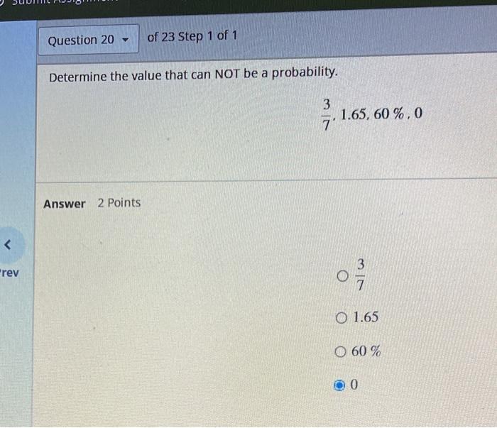 Solved Question 20 of 23 Step 1 of 1 Determine the value | Chegg.com