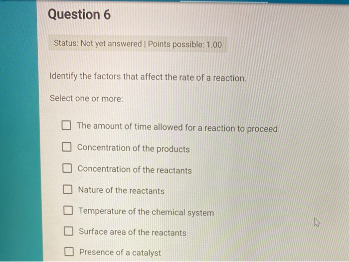 Solved Question 6 Status: Not yet answered | Points | Chegg.com