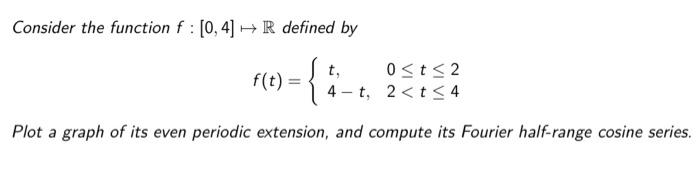 Solved Consider the function f:[0,4]↦R defined by | Chegg.com