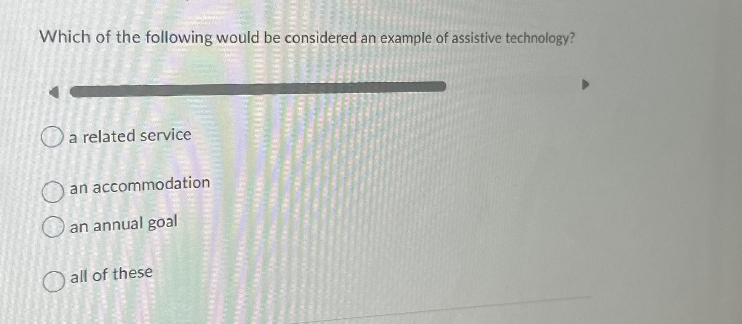 Solved Which of the following would be considered an example | Chegg.com