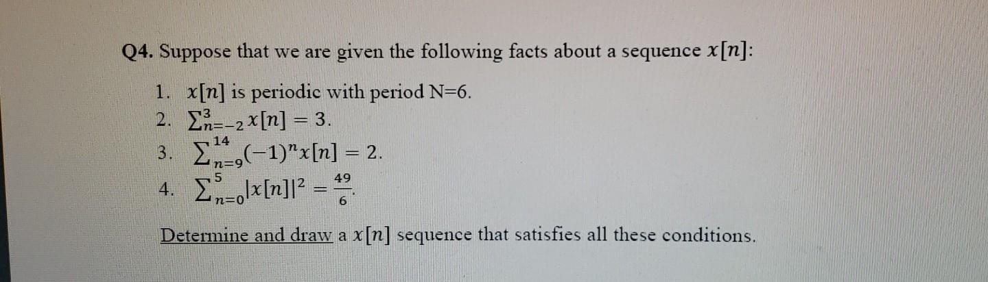 Solved Q4. Suppose that we are given the following facts | Chegg.com