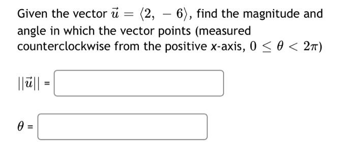 Solved A vector with magnitude 3 points in a direction 100 | Chegg.com