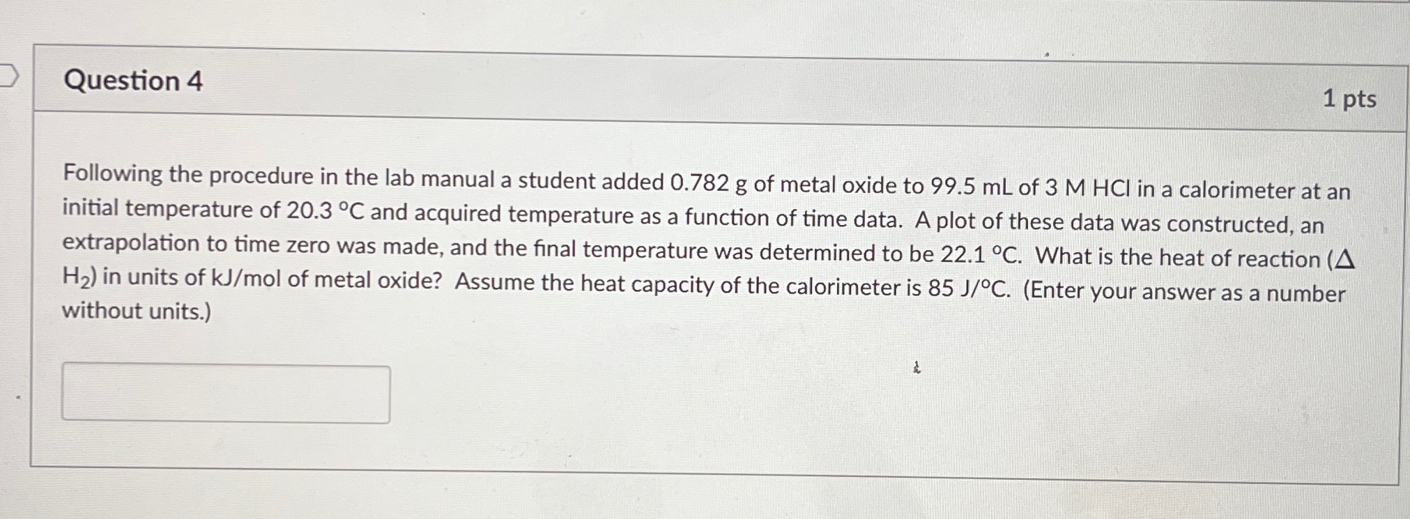 Solved Question 41 ﻿ptsFollowing the procedure in the lab | Chegg.com