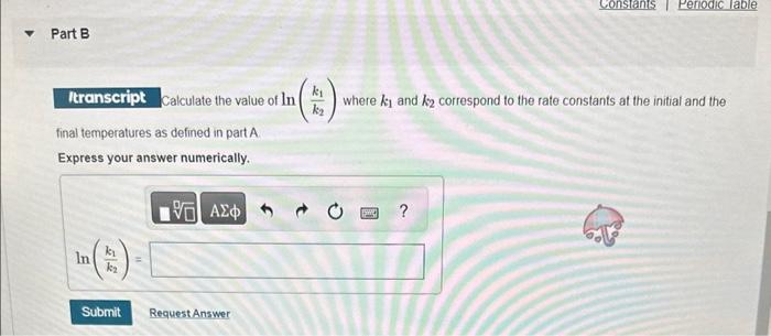 Solved To solve part B, part A is needed. The correct answer | Chegg.com