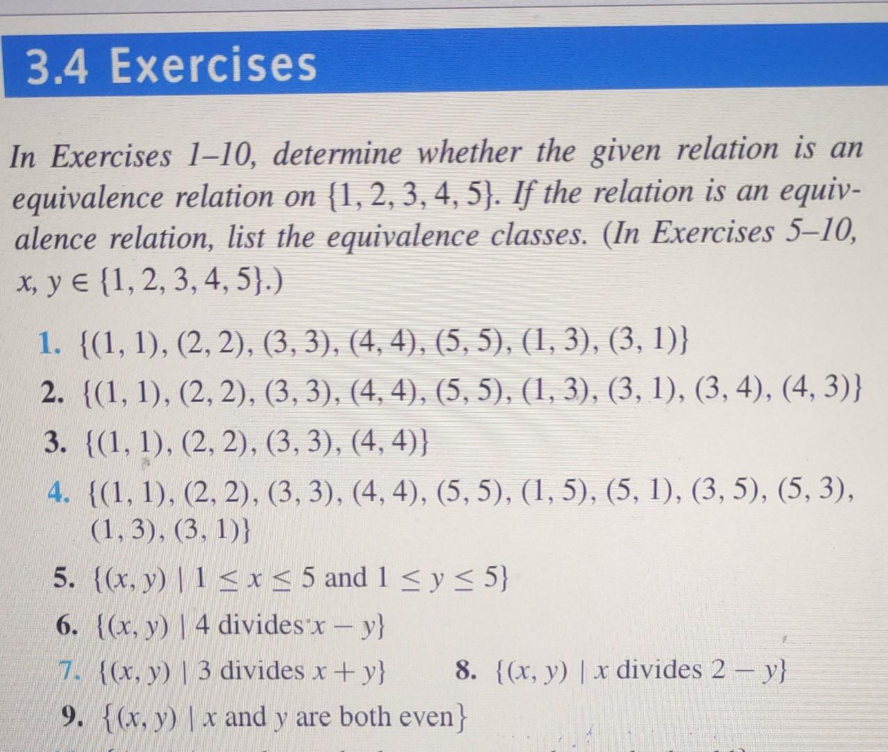 Solved 3.4 Exercises In Exercises 1-10, Determine Whether | Chegg.com