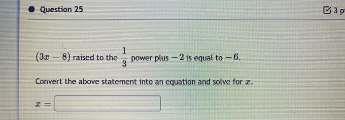 Solved Question 23 3 pts 1 Details 1 of (5c + 3)? is equal | Chegg.com