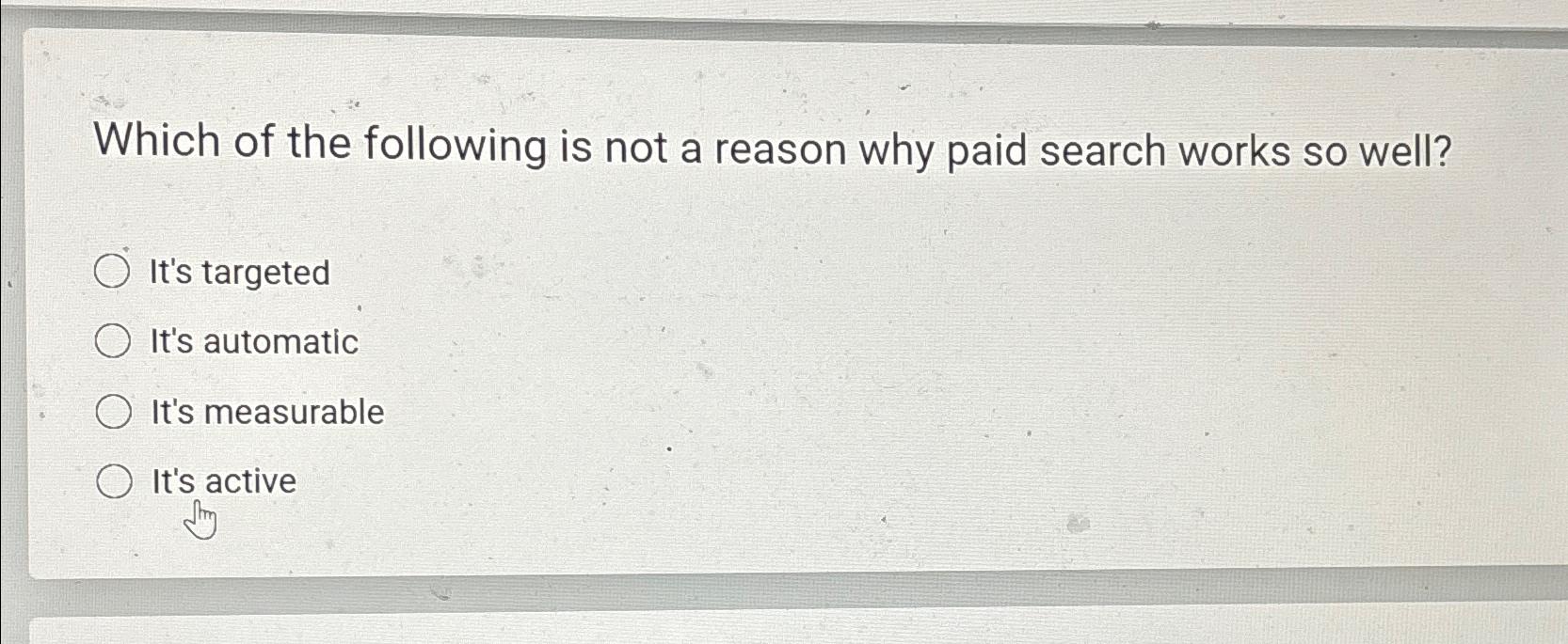 Solved Which of the following is not a reason why paid | Chegg.com