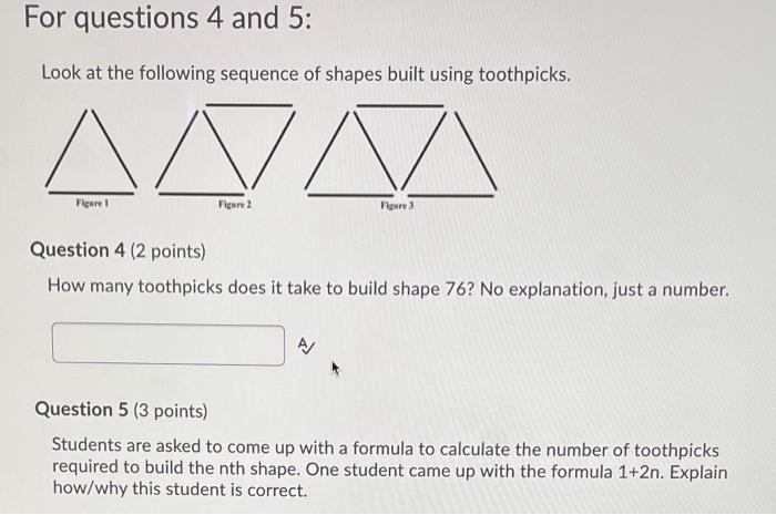 Solved For questions 4 and 5: Look at the following sequence | Chegg.com