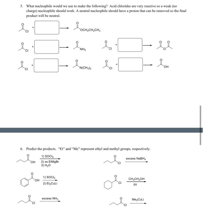 Solved 4 Predict The Products Of These One Step Reactions