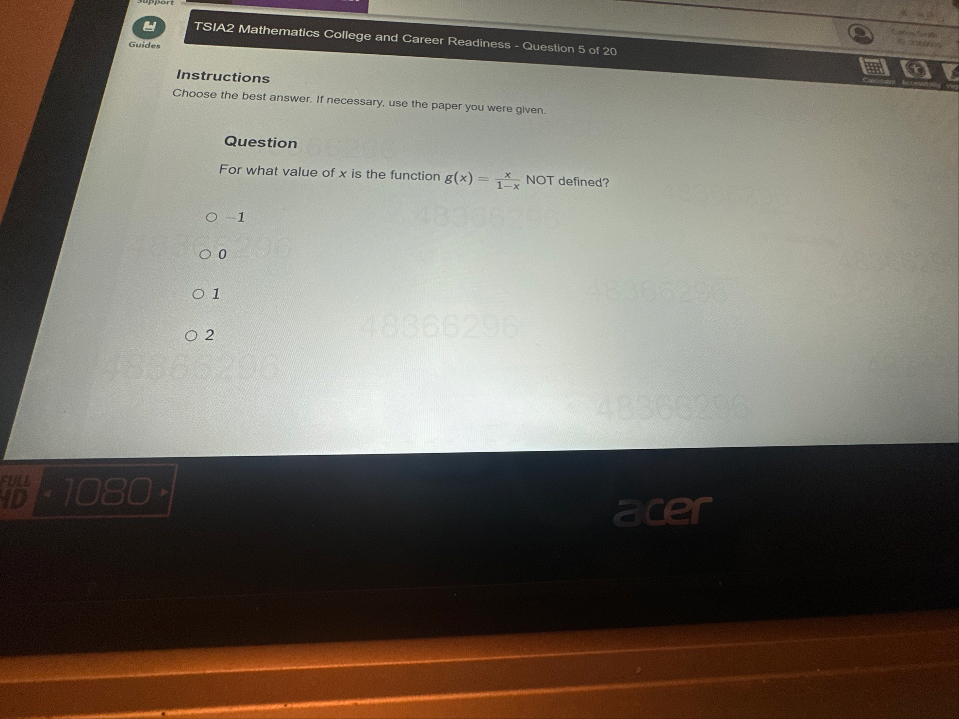 Solved TSIA2 ﻿Mathematics College and Career Readiness - | Chegg.com
