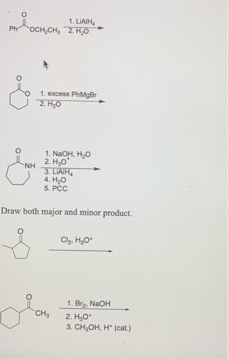 Solved 1) for each reaction, give the products. show all | Chegg.com