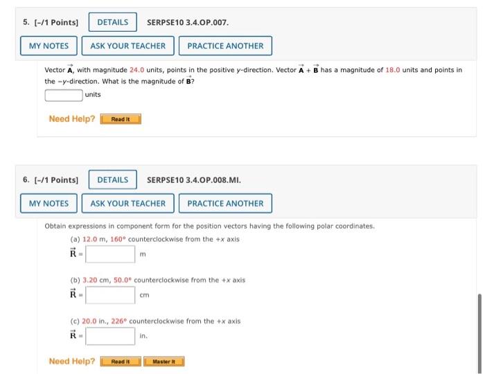 Solved 5. (-/1 Points) DETAILS SERPSE10 3.4.OP.007. MY NOTES | Chegg.com