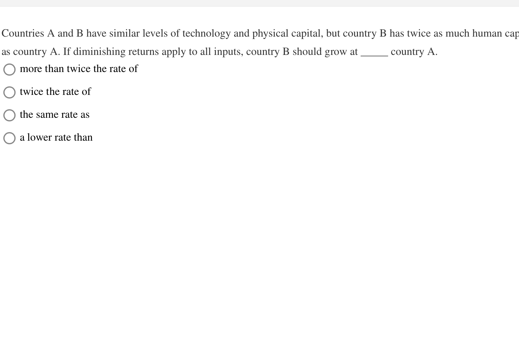 Solved Countries A And B Have Similar Levels Of Technology | Chegg.com